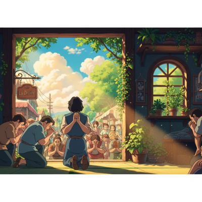 Des hommes qui prient