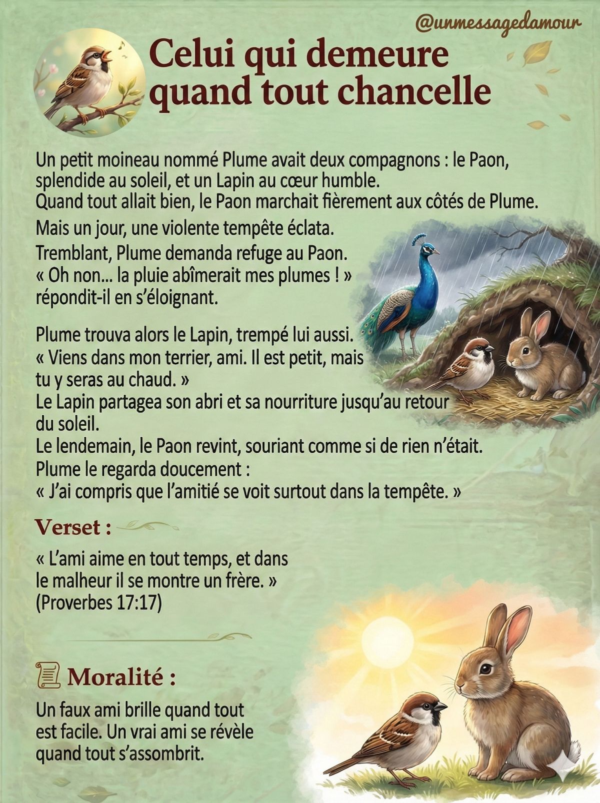 Celui qui demeure quand tout chancelle